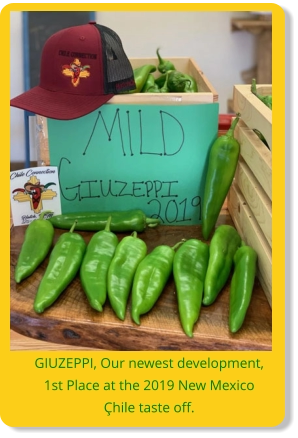 GIUZEPPI, Our newest development, 1st Place at the 2019 New Mexico Çhile taste off.